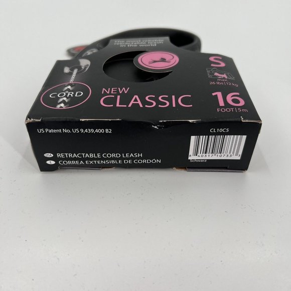 Flexi NEW Classic Dog Leash Retractable Cord for SMALL Pet 0-26 lb BLACK 16 feet - Picture 3 of 5